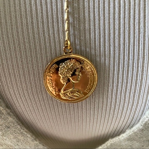 Shashi Women’s Warrior Lariat Coin Necklace NIB - Picture 7 of 10